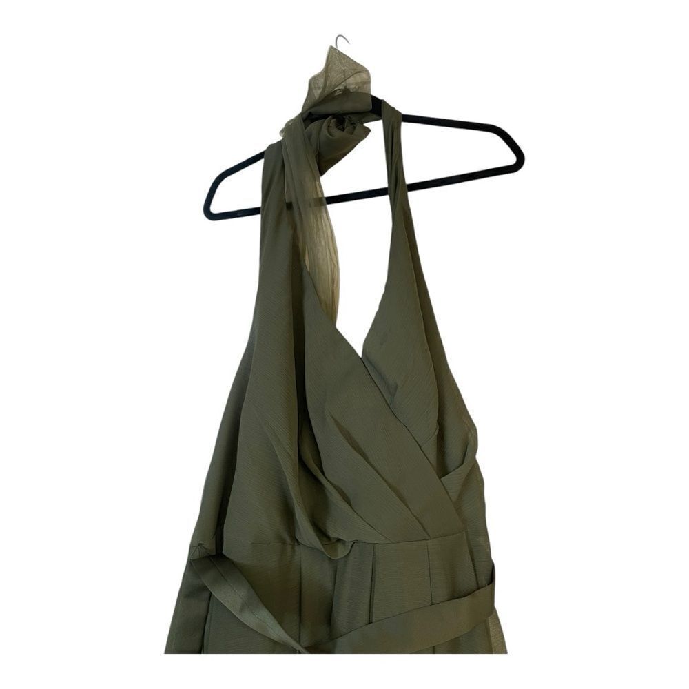 White by Vera Wang Sage Green Halter Wedding Dress - Picture 5 of 10
